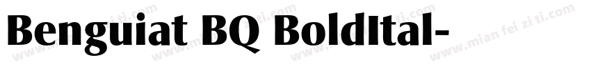 Benguiat BQ BoldItal字体转换